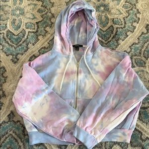 Cotton candy rye dye crop top sweater.